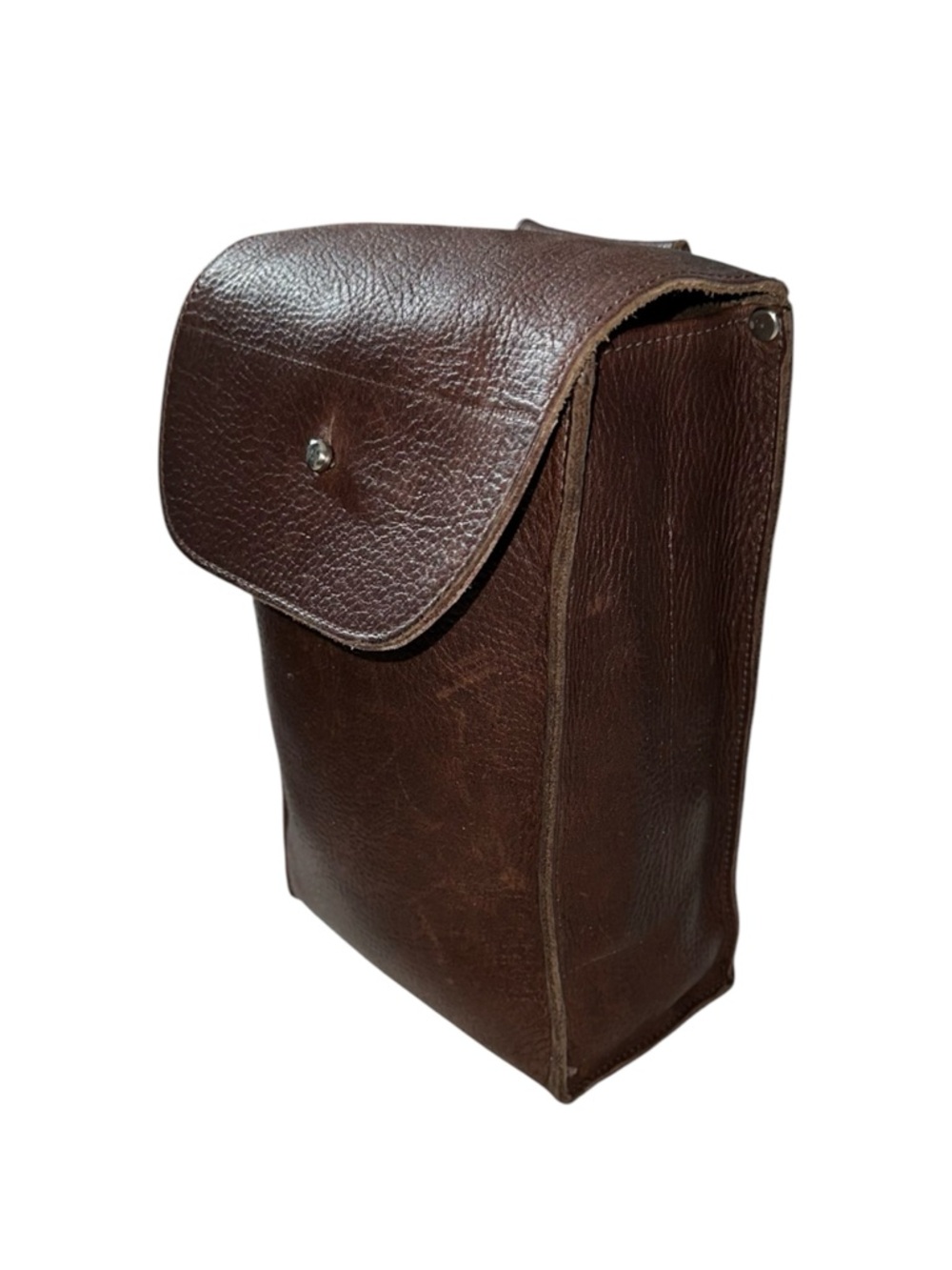 Rare Canadian Heritage Heavy Pebbled Leather Possibles Bag